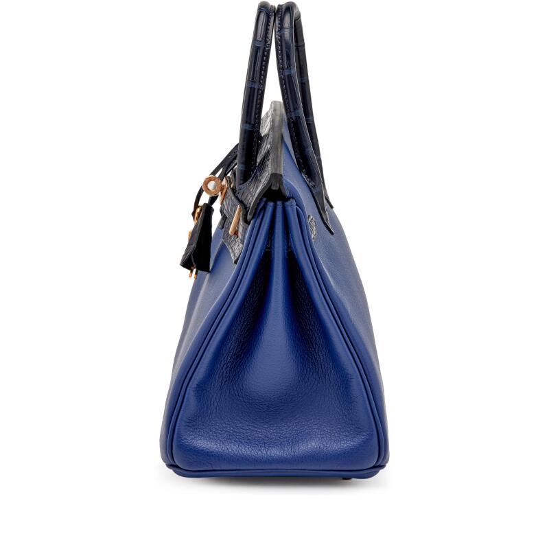Hermès Birkin 25 – Bleu Saphir & Bleu Marine Matte Alligator & Novillo Touch - Zeuskicks