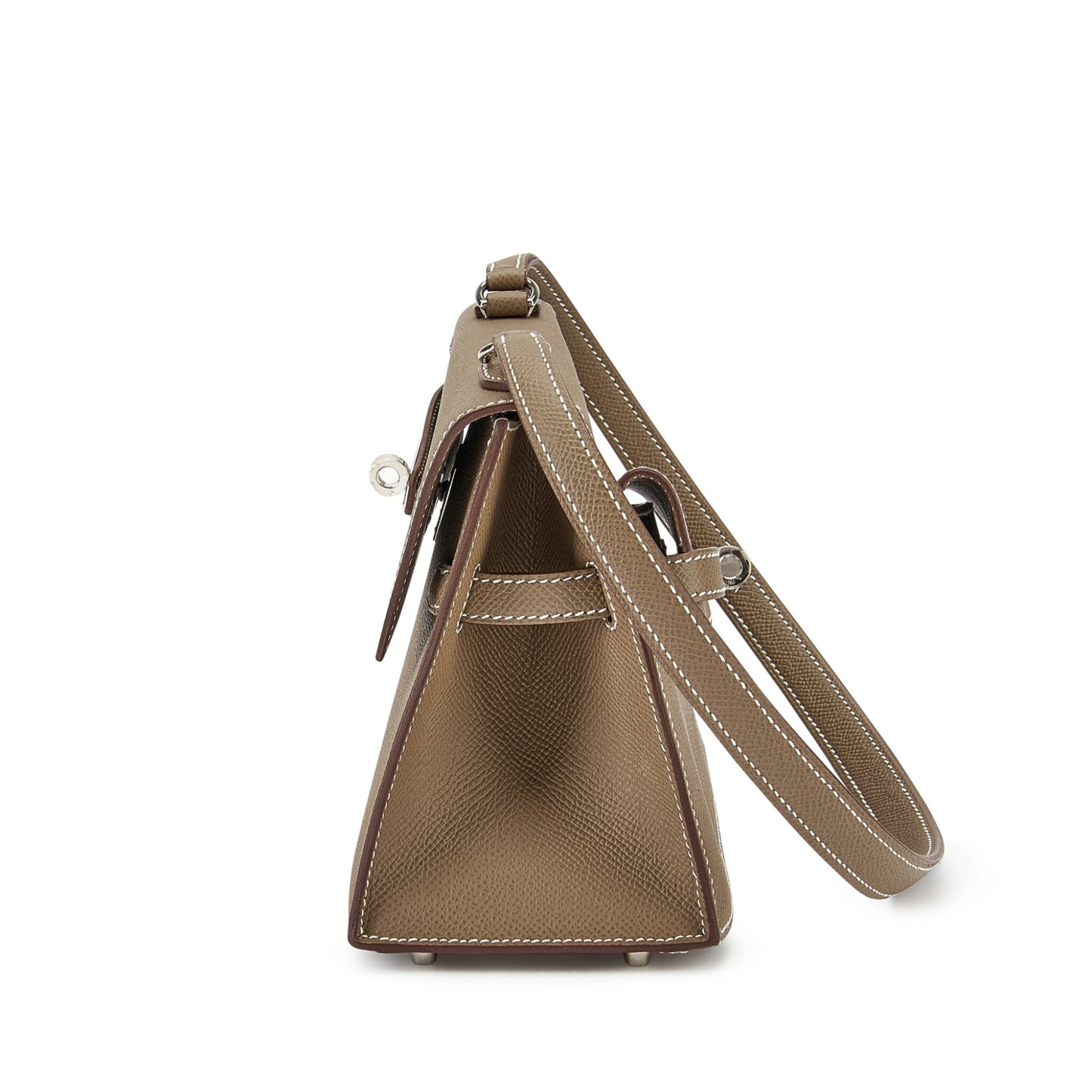 Hermès Kelly en Désordre 20 Sellier – Etoupe Epsom with Palladium Hardware