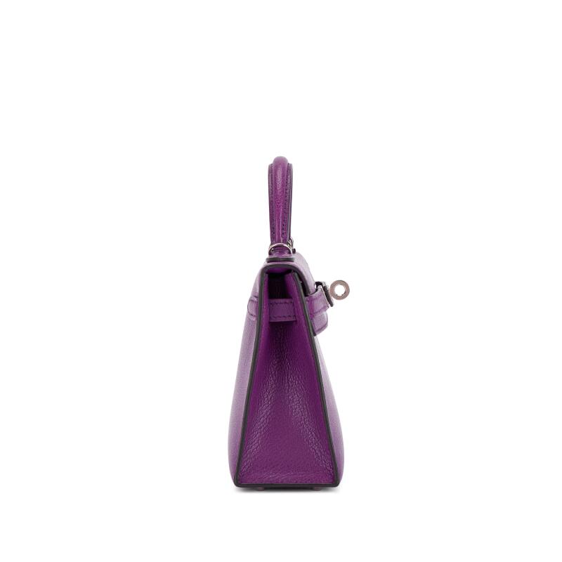 Hermès Anemone Chèvre Mini Kelly II 20 – Palladium Hardware