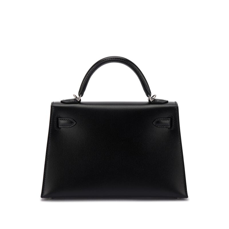 Hermès Mini Kelly II 20 – Black Box Clouté Studded Leather with Palladium Hardware - Zeuskicks