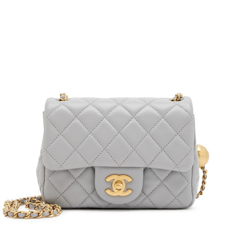 Chanel Pearl Crush Mini Flap Bag – Grey