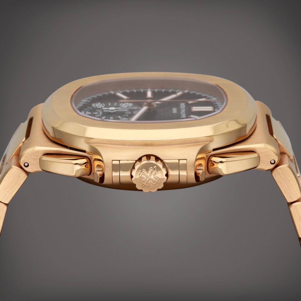 Men’s Patek Philippe Nautilus 5980/1R-001 Rose Gold Automatic Chronograph Watch