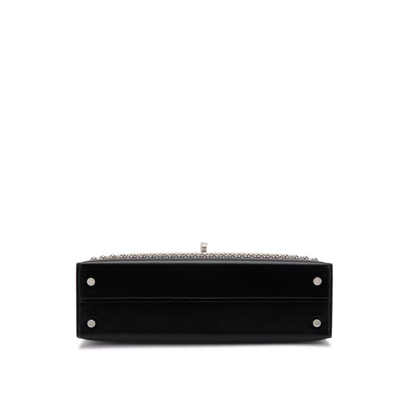 Hermès Mini Kelly II 20 – Black Box Clouté Studded Leather with Palladium Hardware - Zeuskicks