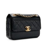 Chanel Black Quilted Patent Caviar & Lambskin Matelassé Chain Flap Bag