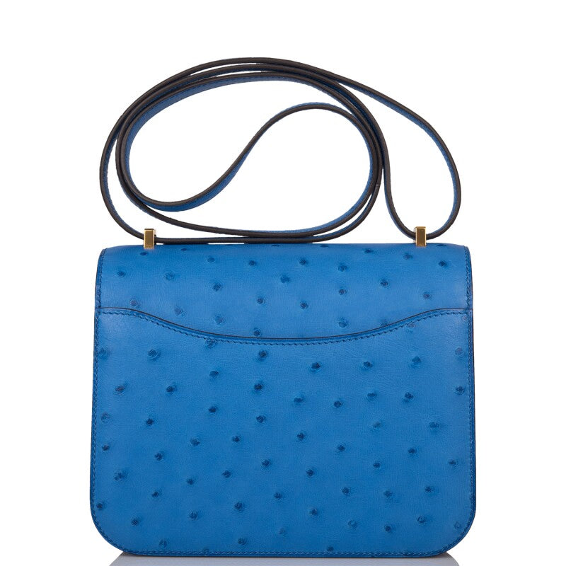 Hermès Mini Constance 18 – Mykonos Ostrich Leather with Gold Hardware - Zeuskicks
