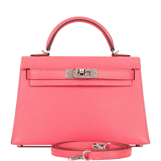 Hermès Kelly 20 – Rose Lipstick Chevre Mysore with Palladium Hardware - Zeuskicks
