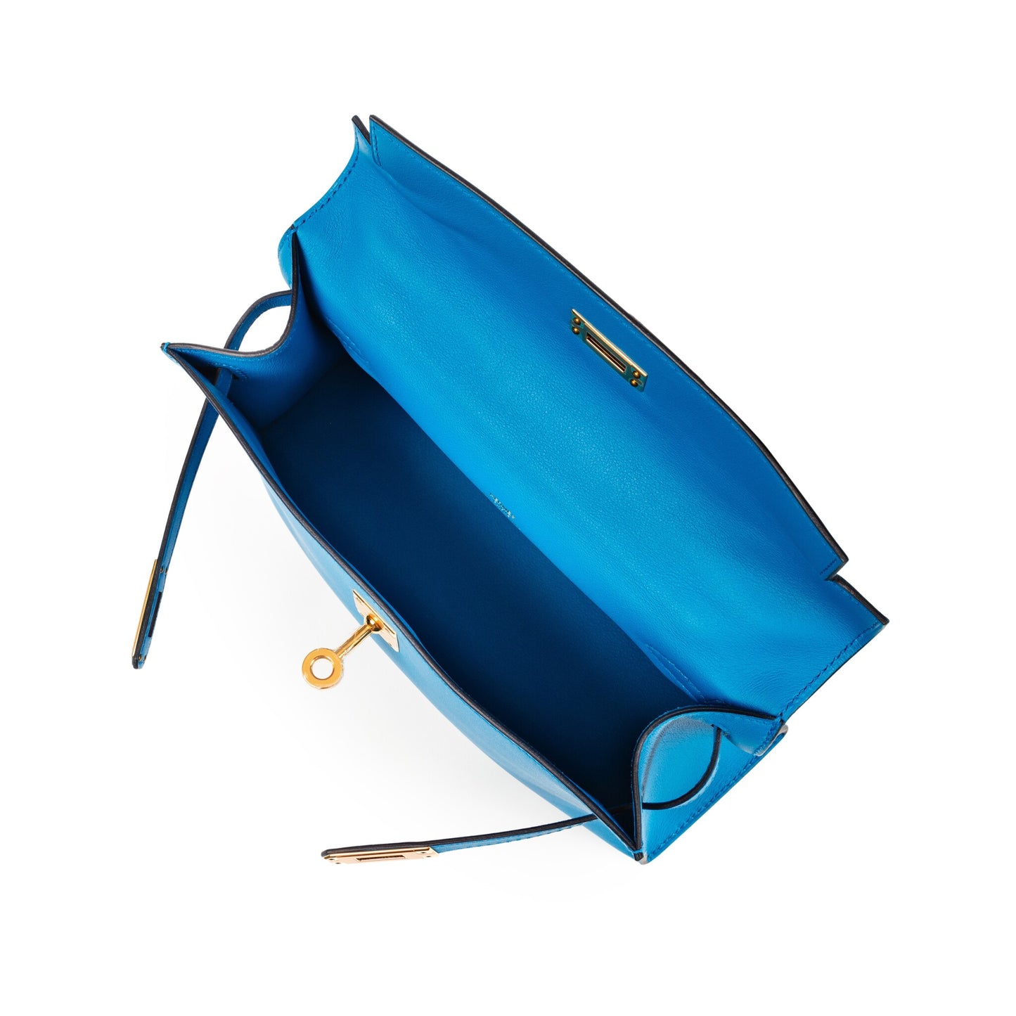Hermès Kelly Pochette – Bleu Frida Swift with Gold Hardware