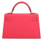 Hermès Rose Extreme Chèvre Chamkila Mini Kelly 20 II Gold
