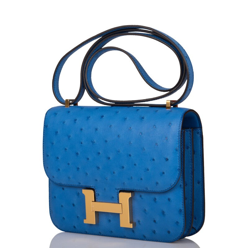 Hermès Mini Constance 18 – Mykonos Ostrich Leather with Gold Hardware - Zeuskicks