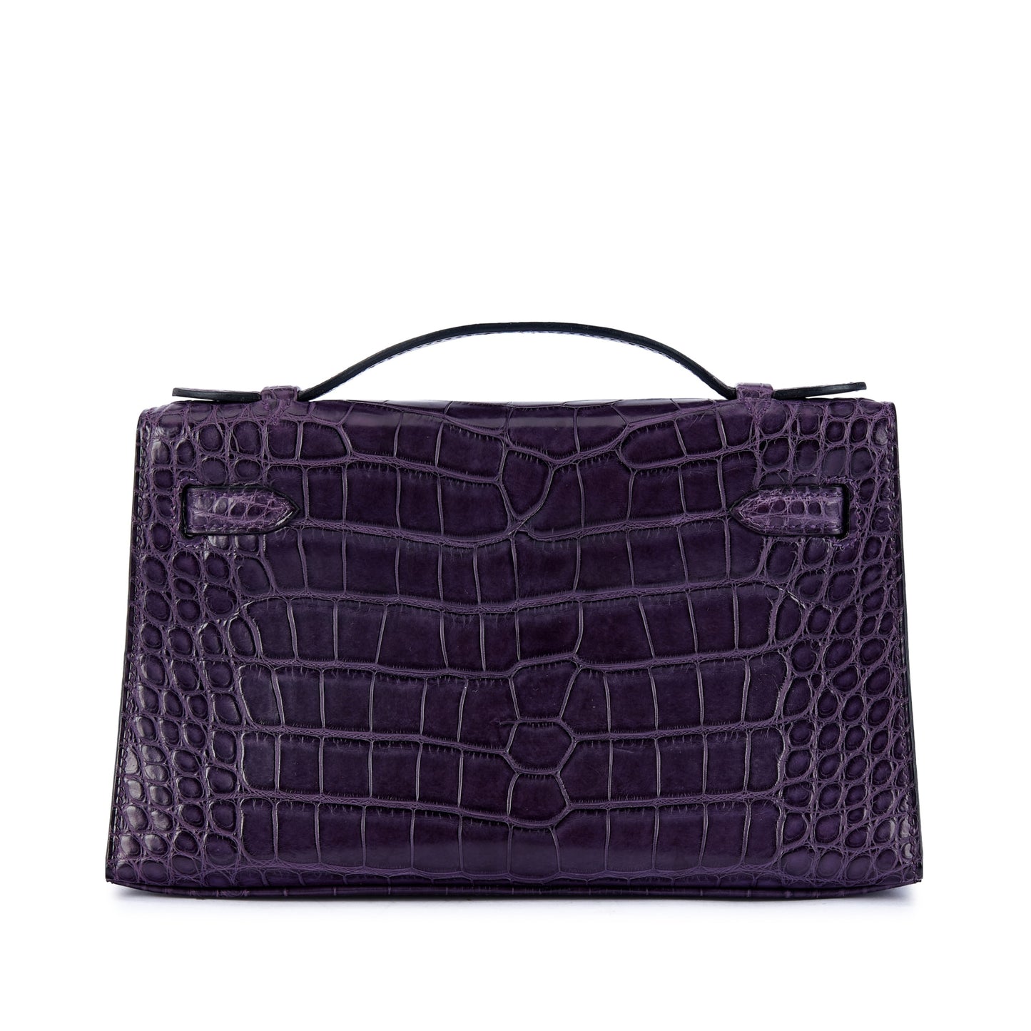 Hermès Kelly Pochette – Amethyst Matte Mississippiensis Alligator with Palladium Hardware - Zeuskicks
