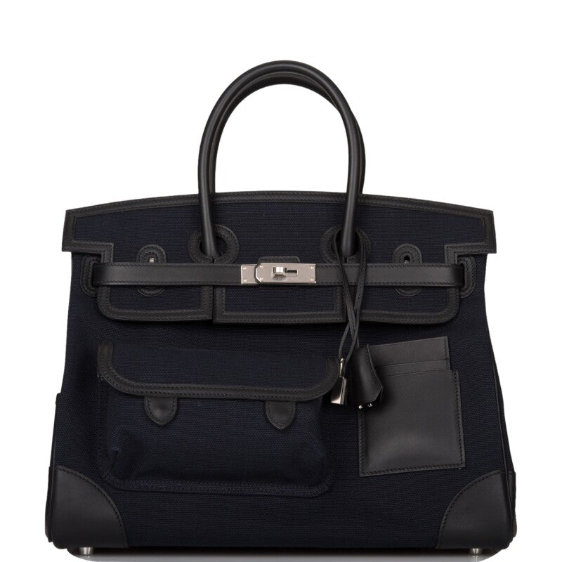 Hermès Marine Swift Leather and Cargo Birkin 35 – Palladium Hardware