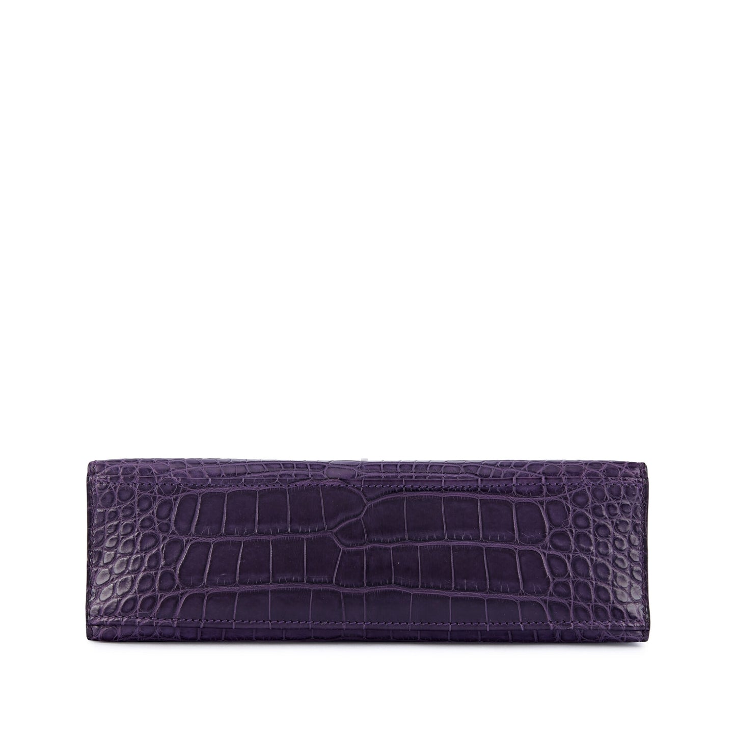 Hermès Kelly Pochette – Amethyst Matte Mississippiensis Alligator with Palladium Hardware - Zeuskicks