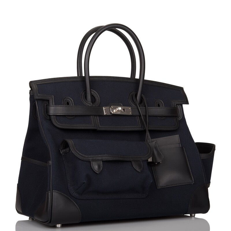 Hermès Marine Swift Leather and Cargo Birkin 35 – Palladium Hardware