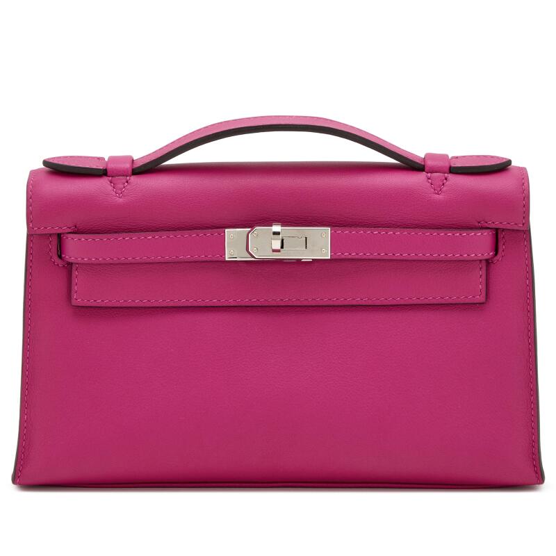 Hermès Mini Kelly Pochette – Rose Pourpre Swift Leather with Palladium Hardware - Zeuskicks