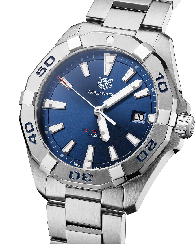 Tag Heuer Aquaracer Blue Brushed Dial Watch