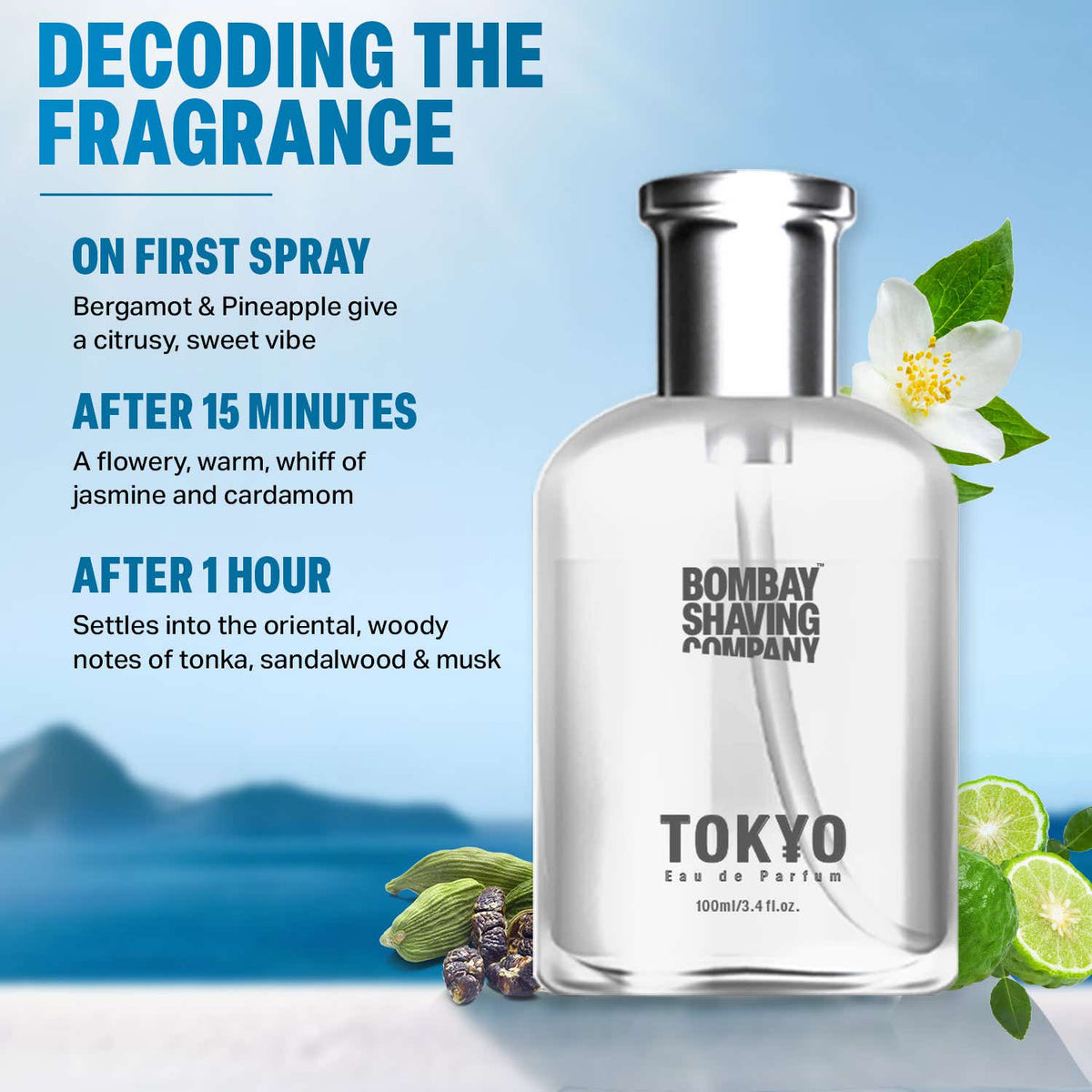 Bombay Shaving Company Tokyo Perfume for Men Premium Fragrance Gift Eau De Parfum (100 ml)