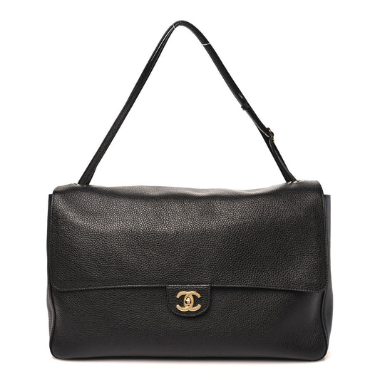 Chanel Grained Calfskin Souplissimo Maxi Flap – Black - Zeuskicks