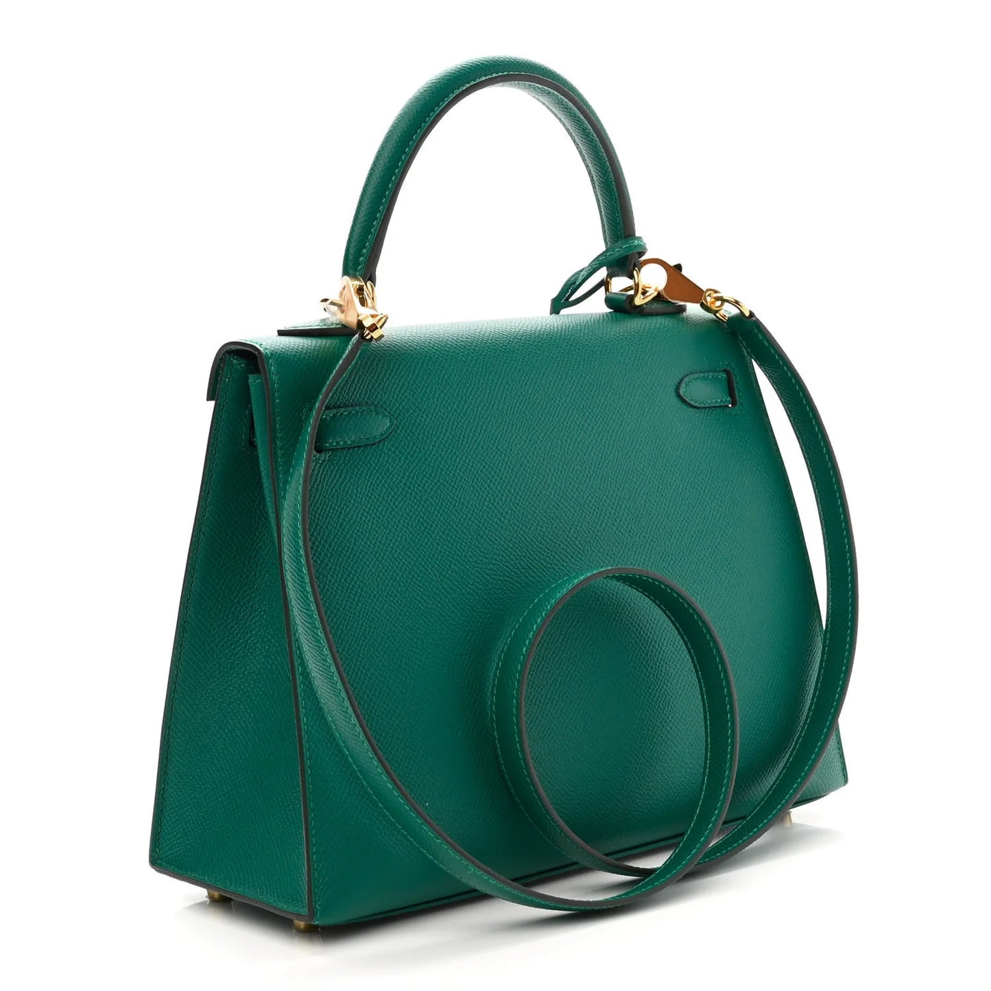 Hermès Epsom Kelly Sellier 25 – Malachite (2020, Gold Hardware)