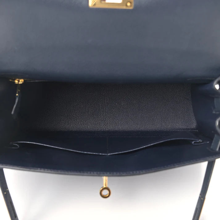 Hermès Kelly Sellier 28 – Bleu Nuit Epsom with Gold Hardware - Zeuskicks