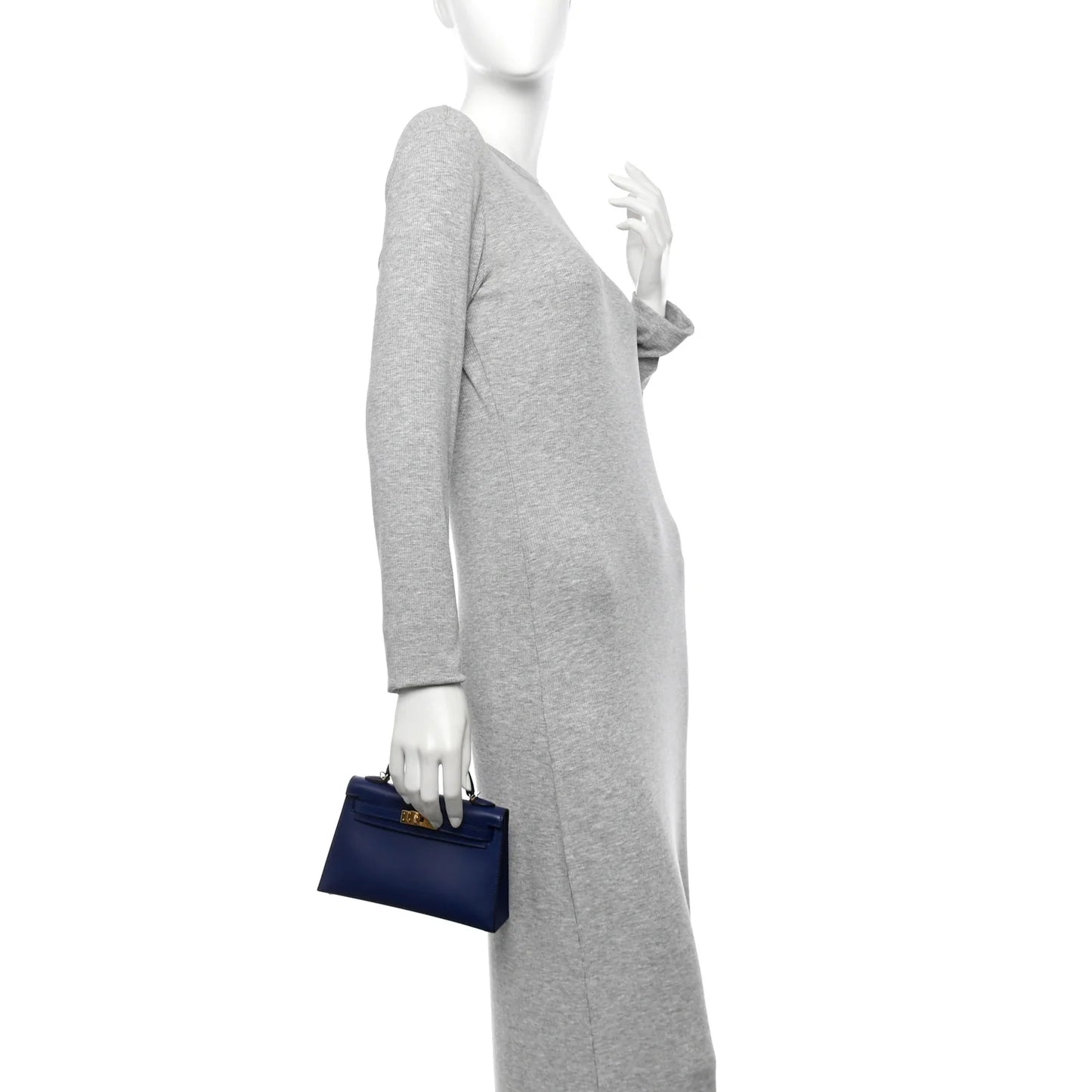 Hermès Tadelakt Mini Kelly Sellier 20 – Bleu Saphir