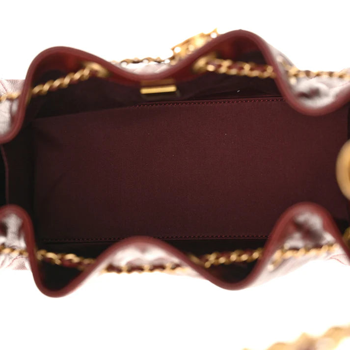 Chanel 25 Small Handbag – Caviar Quilted in Burgundy - Zeuskicks