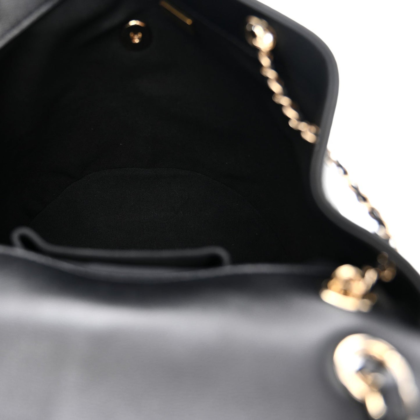 Chanel Calfskin Quilted Large Duma Drawstring Backpack – Black