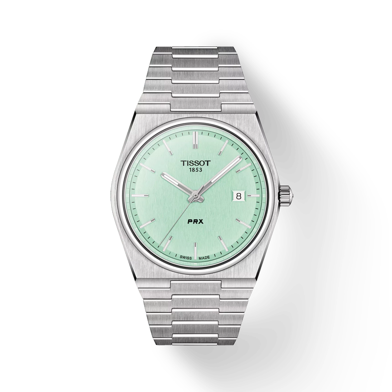 Men’s Tissot PRX T137.410.11.091.01 Quartz Watch – Light Green Dia
