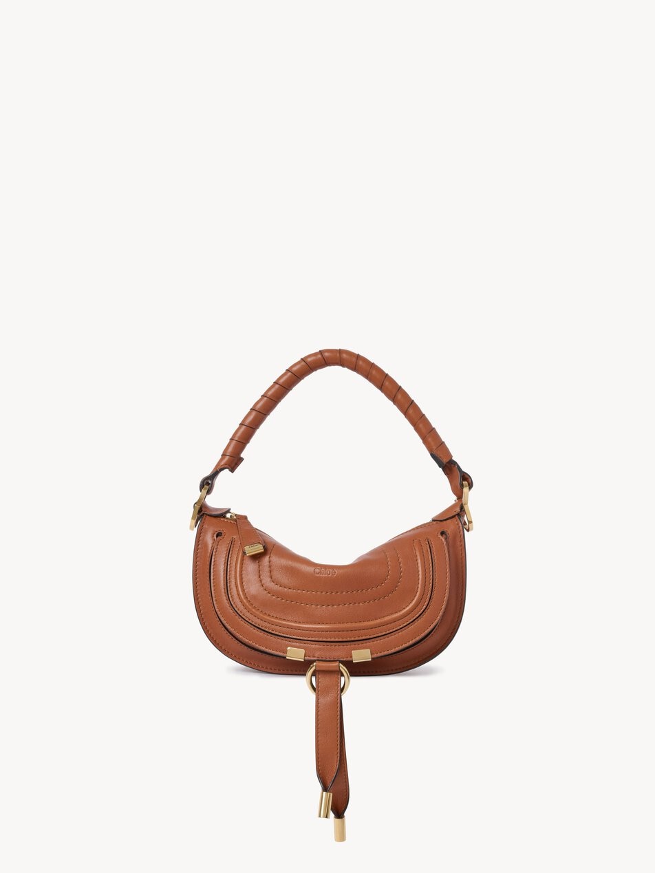 CHLOE Mini Marcie shoulder bag in soft leather Clay Brown by CHLOE