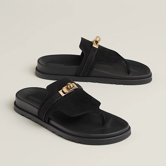 Hermès Kelly Techno Sandal – Suede Goatskin