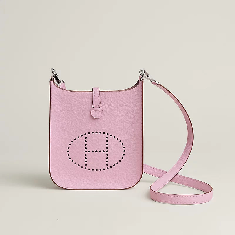 Hermès Mini Evelyne – Clemence Leather | Rose Sakura - Zeuskicks