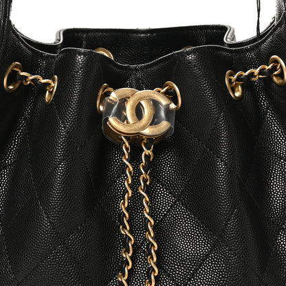 CHANEL Caviar Quilted Mini Chanel 25 Handbag – Black