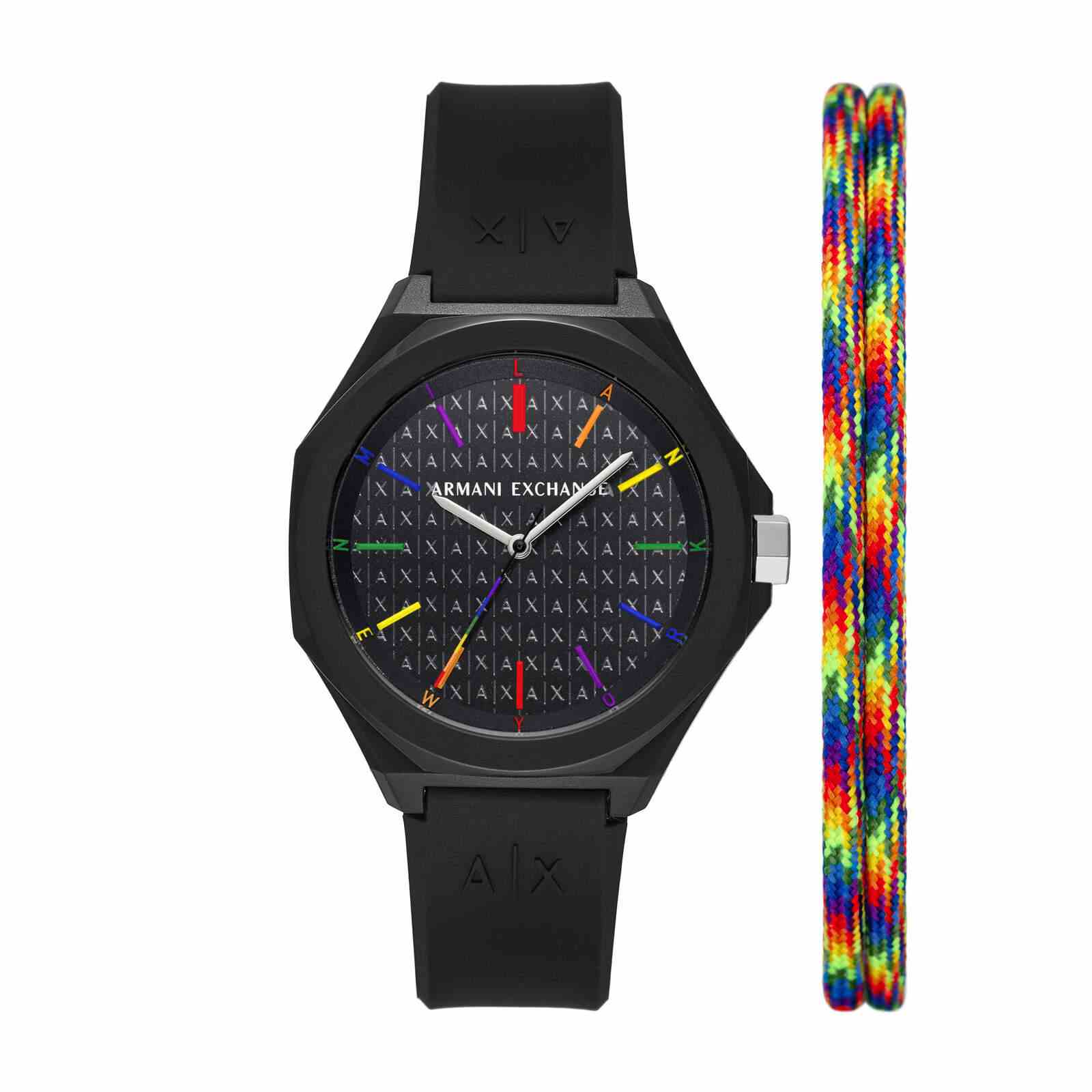 Armani Exchange Black Watch AX7158SET