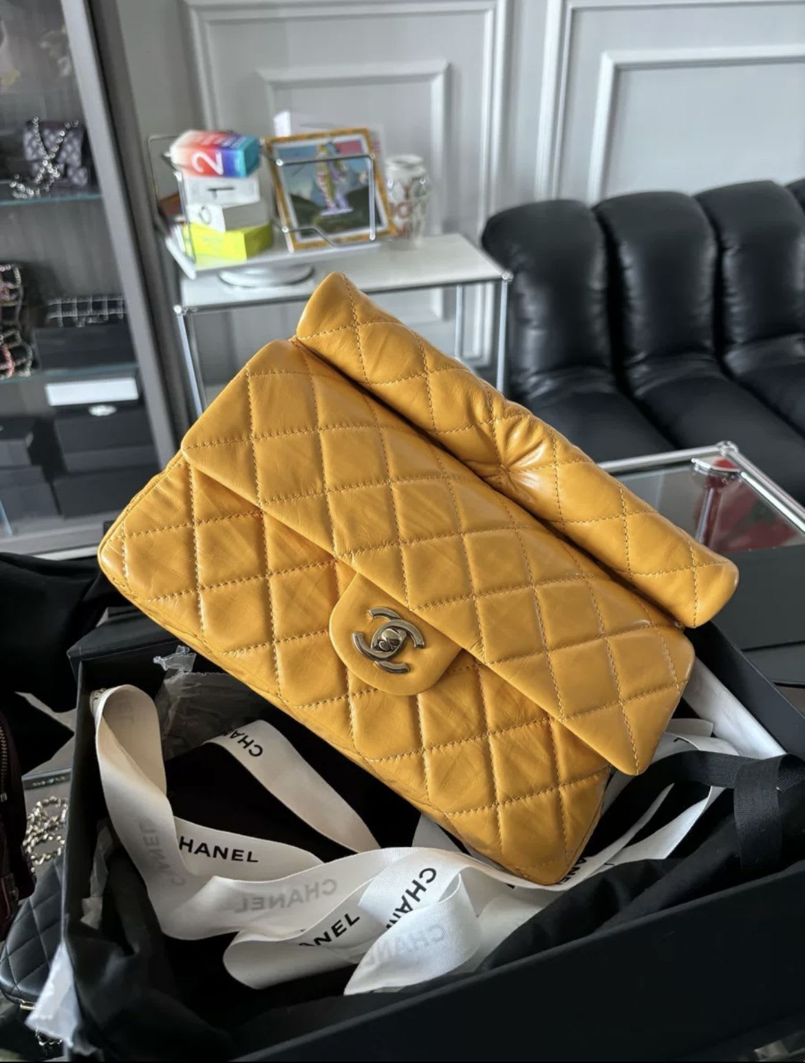 CHANEL 23A Classic Flap Clutch Leather LGHW (Microchip)