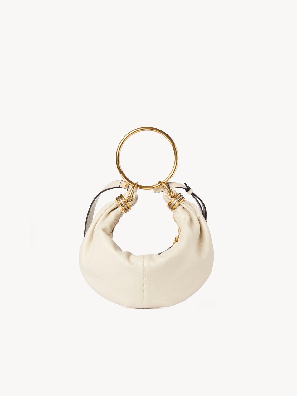CHLOE Small Bracelet hobo bag in grained leather Vegetal Beige by CHLOE