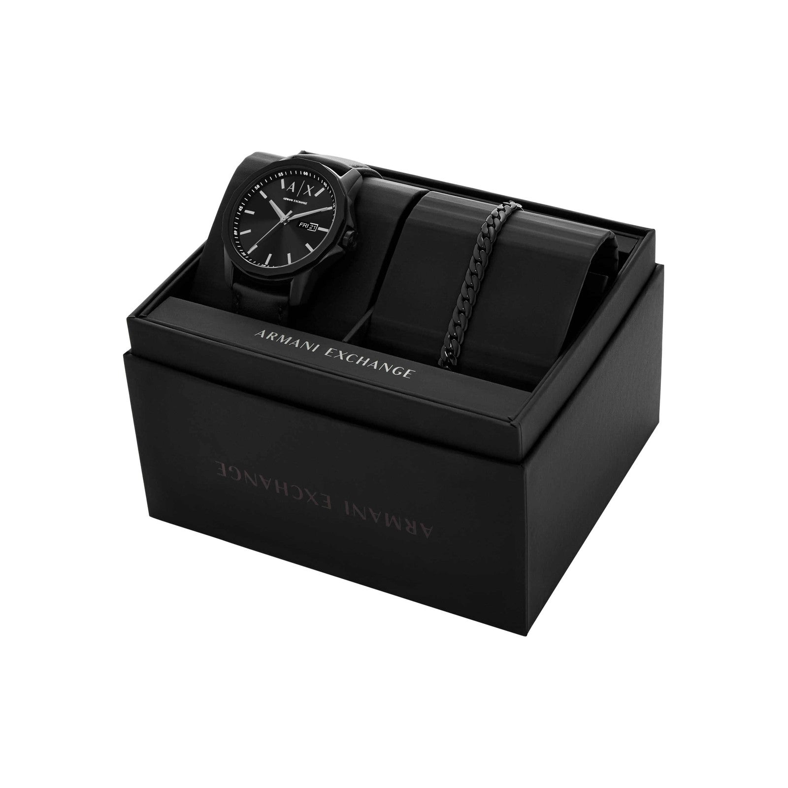 Armani Exchange AX7147SET Men's analog watch with black dial