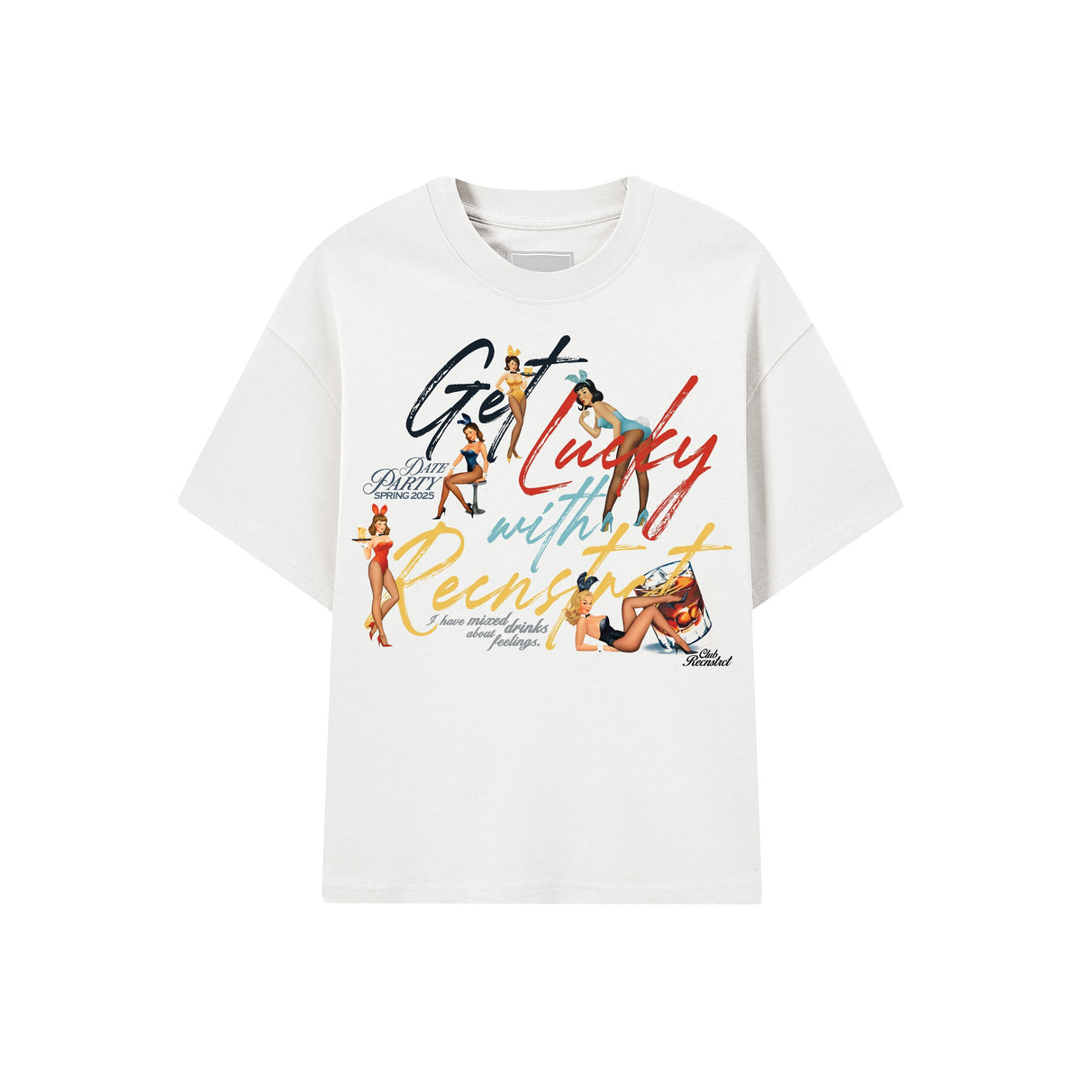Get Lucky T-shirt - White by RECNSTRCT