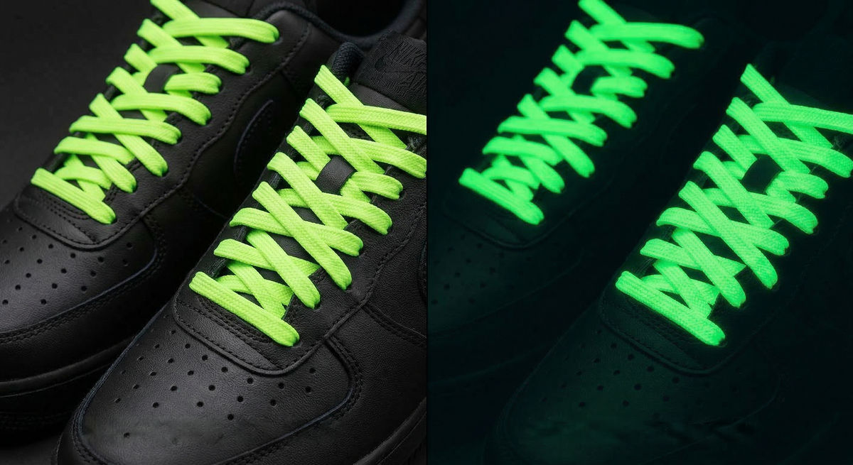 Glow in the Dark Shoelaces | Neon Green | Phosphorescent UV Laces for Sneakers by KNOTTY by KNOTTY