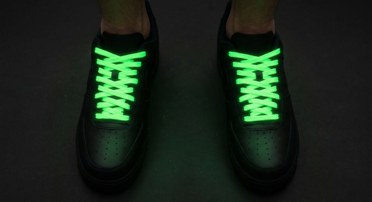 Glow in the Dark Shoelaces | Neon Green | Phosphorescent UV Laces for Sneakers by KNOTTY by KNOTTY