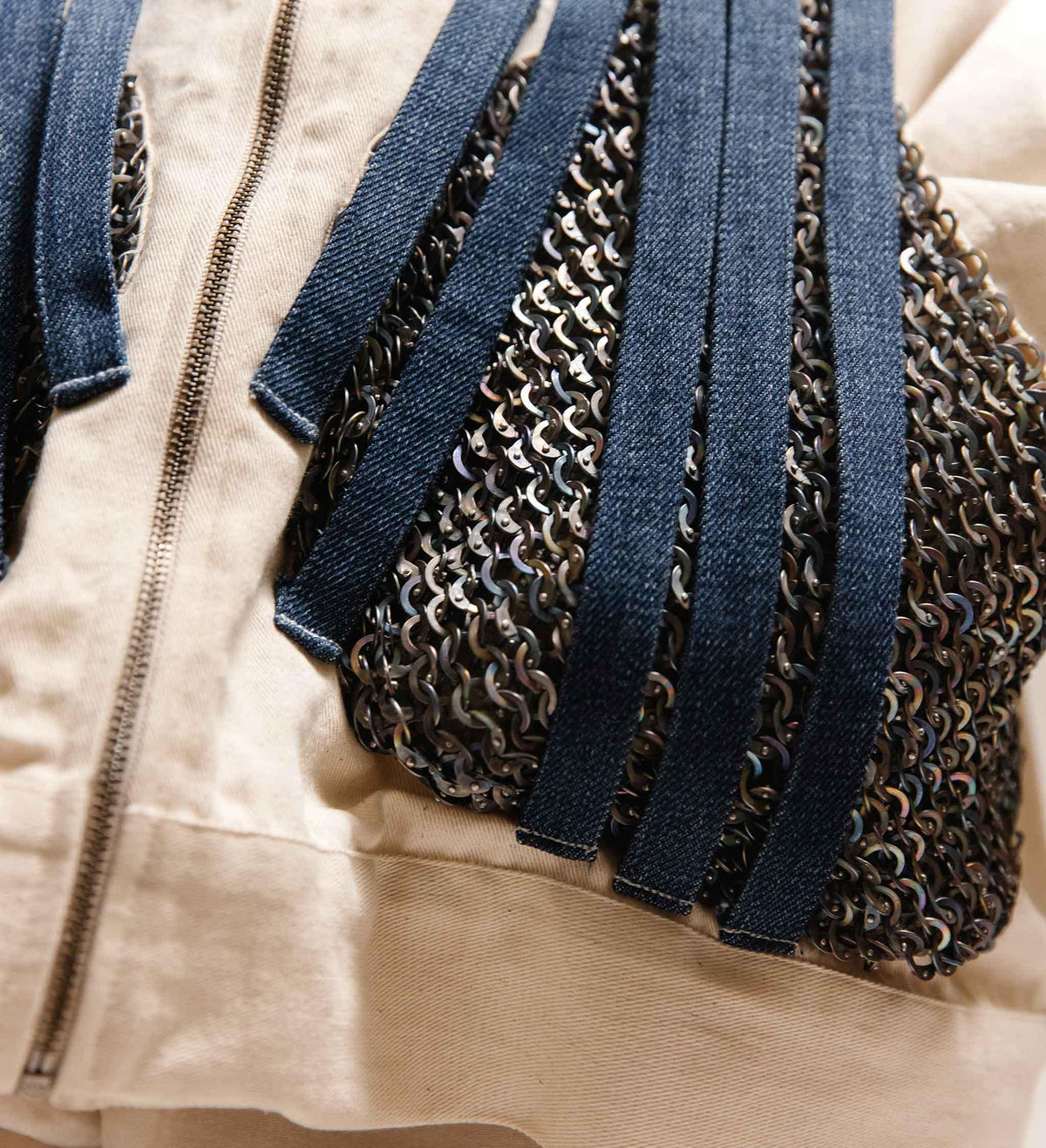 Gods Hand' Chainmail Armour Embroidered Jacket by Cause & Effect