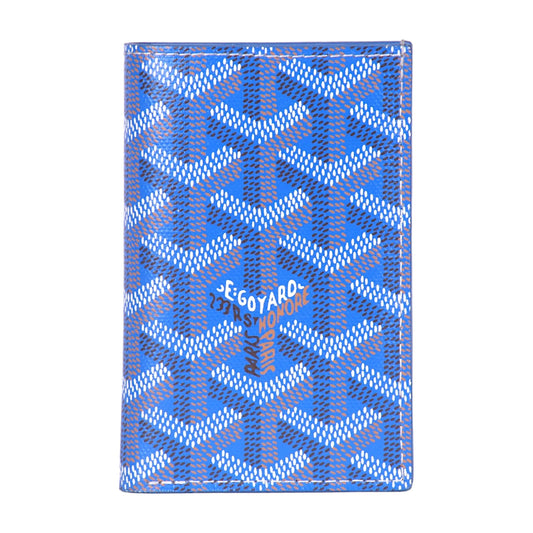 Goyard Saint Pierre Passport Holder – Blue Chevron Coated Canvas - Zeuskicks