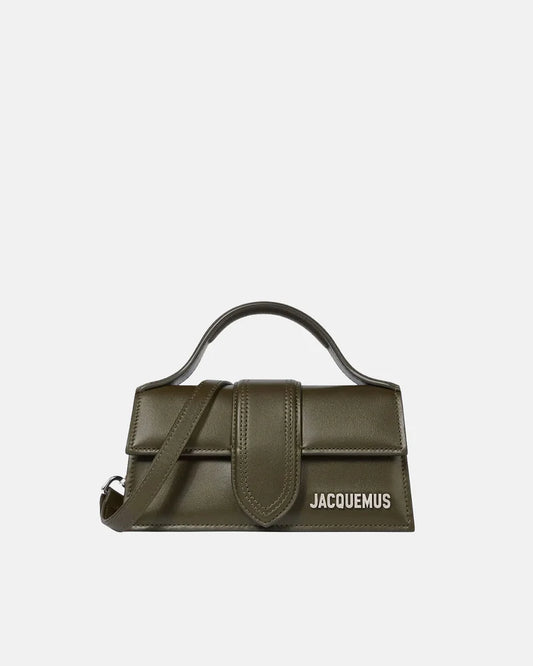 Jacquemus Bambino Large Bag — Green Leather