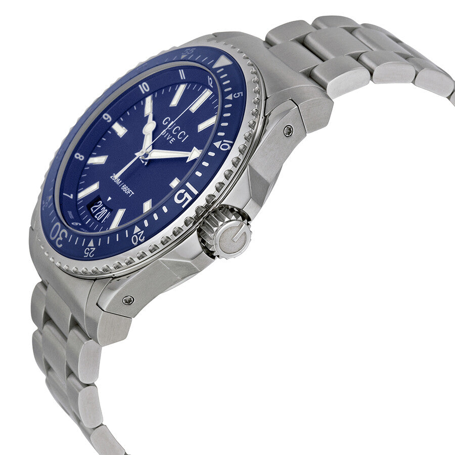 Men’s Gucci YA136203 Dive Quartz Blue Dial Stainless Steel Watch