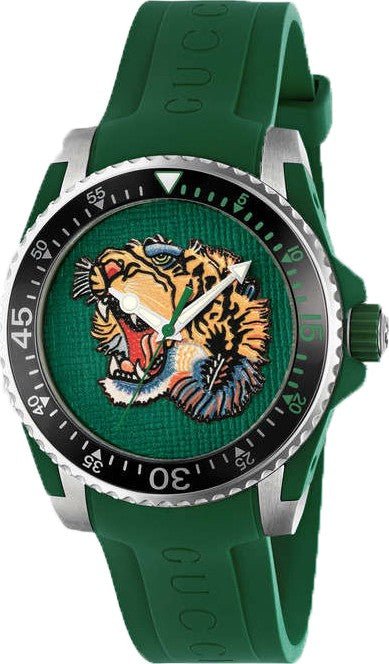 Men’s Gucci YA136316 Quartz Watch with Green Dial