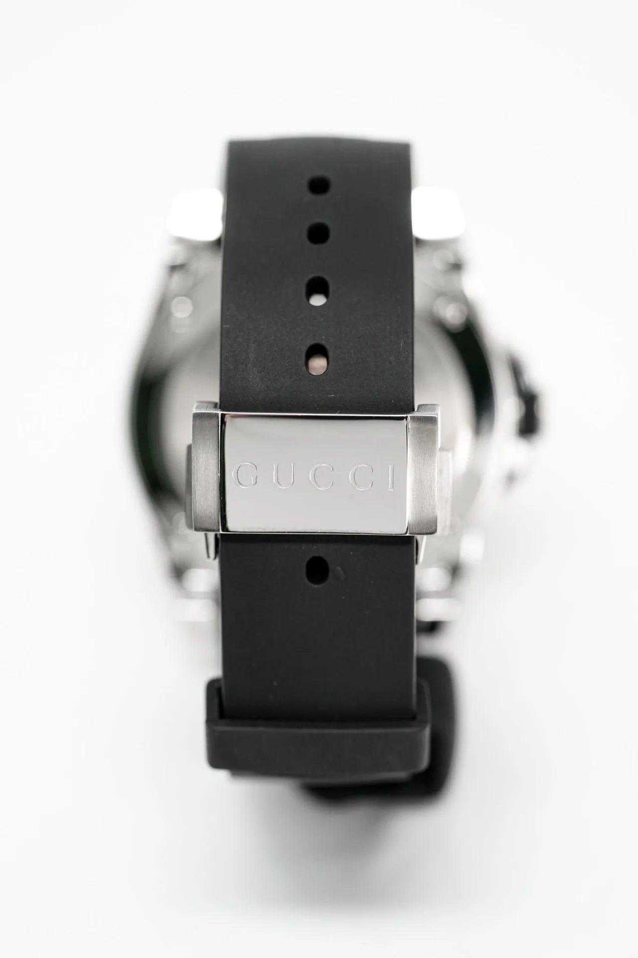 Gucci YA136217 Swiss Made Quartz Black Dial Silicone Strap Men’s Watch