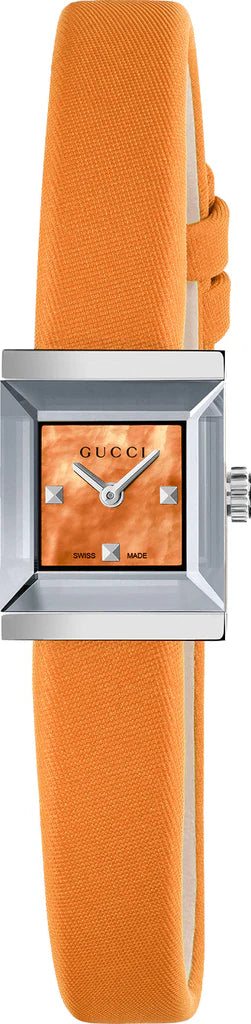 Ladies Gucci G-Frame YA128532  Leather Strap Watch