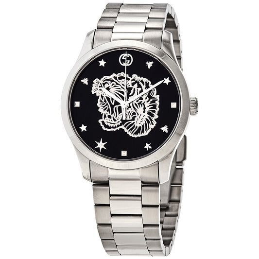 Gucci G-Timeless YA1264125 Women's 38mm Black Roaring Tiger Dial Watch