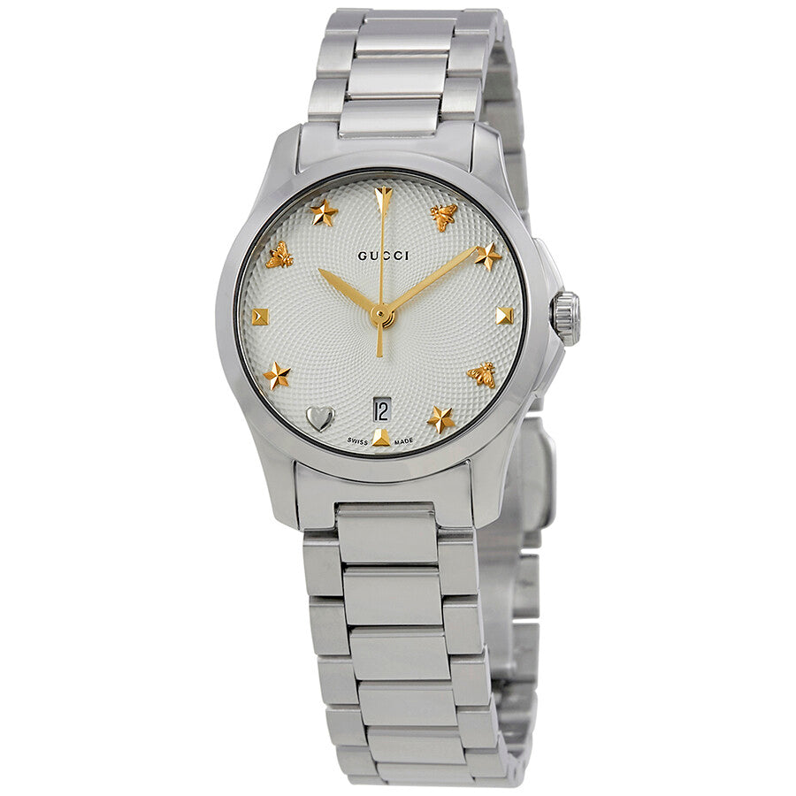 Ladies Gucci G-Timeless YA126572A Silver Stainless Steel Watch