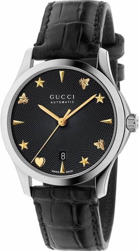 Women Gucci G-Timeless YA126469 Black Dial Automatic Watch