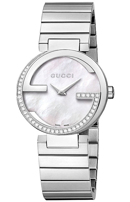 Women’s Gucci YA133508 Interlocking Quartz Watch with Diamonds