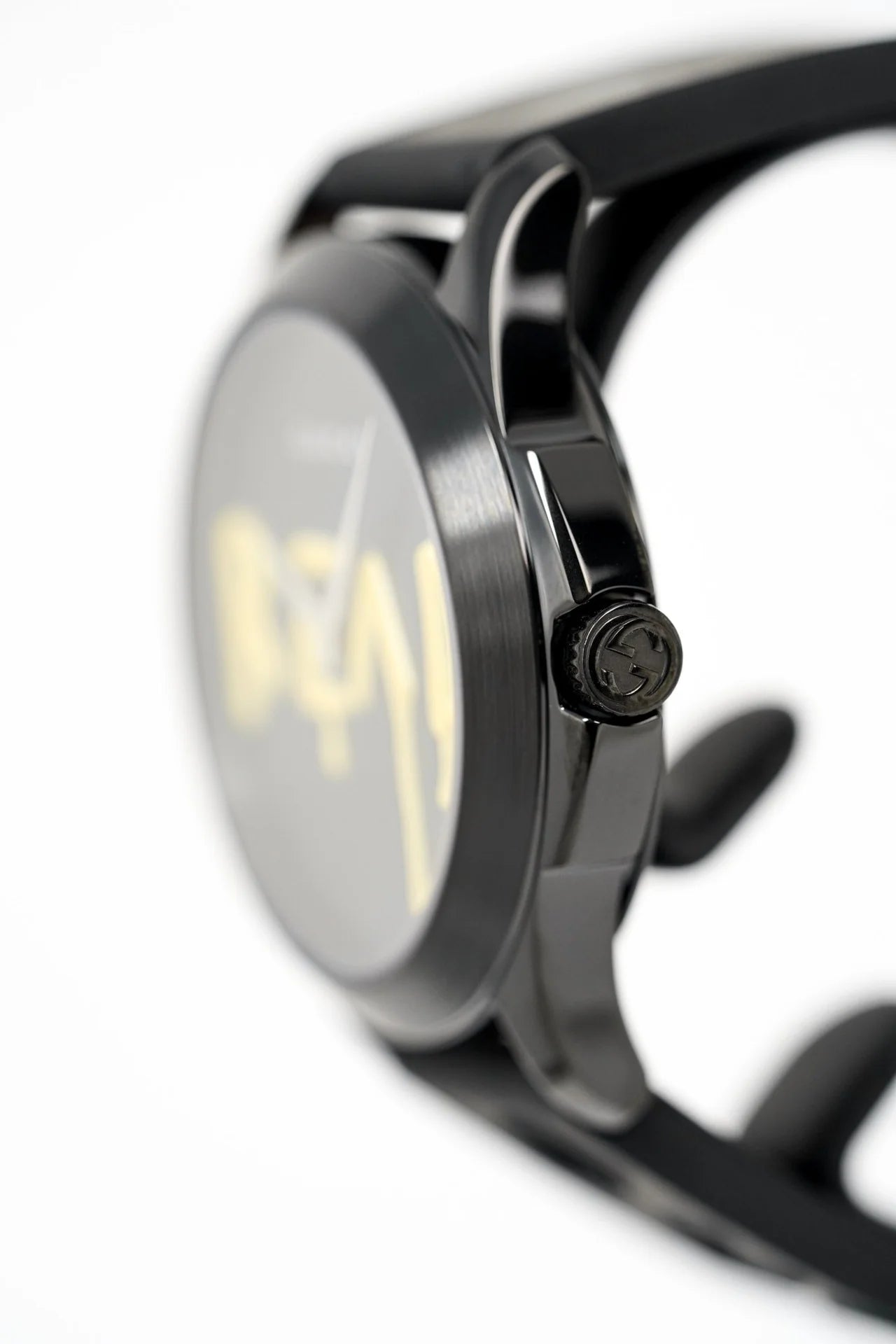 Women’s Gucci YA1264017 38MM Black PVD Steel & Silicone Watch